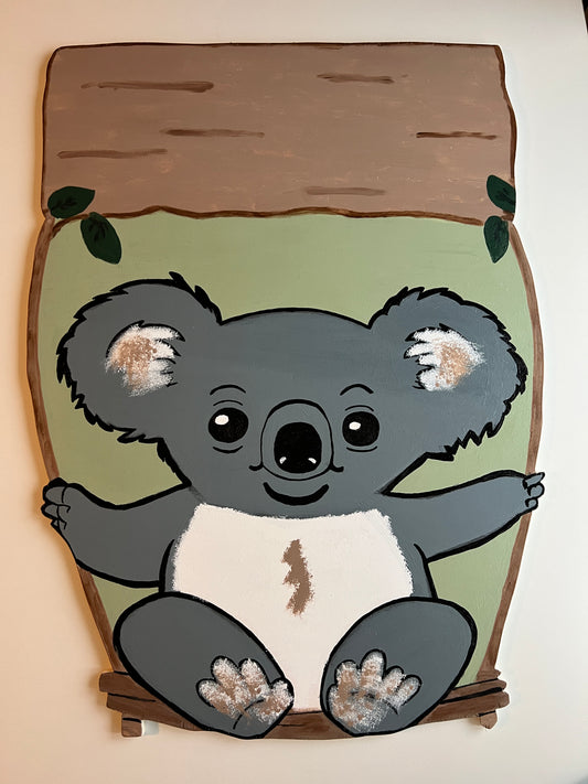 Geburtstafel Koala, personalisiertes Babygeschenk